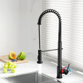 Cefito Kitchen Mixer Tap Pull Down 2 Modes Black Sink Faucet