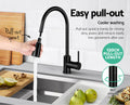 Cefito Kitchen Mixer Tap Pull Out 2 Mode Black Sink Faucet