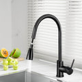Cefito Kitchen Mixer Tap Pull Out 2 Mode Black Sink Faucet