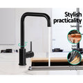 Cefito Kitchen Mixer Tap Rectangle Sink Faucet Basin Black