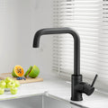 Cefito Kitchen Mixer Tap Rectangle Sink Faucet Basin Black