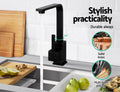 Cefito Square Kitchen Mixer Tap Laundry Basin Faucet Black