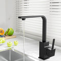Cefito Square Kitchen Mixer Tap Laundry Basin Faucet Black