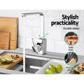 Cefito Square Kitchen Mixer Tap Chrome Basin Sink Faucet