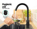 Cefito Kitchen Mixer Tap Round Black Sink Faucet Basin Laundry
