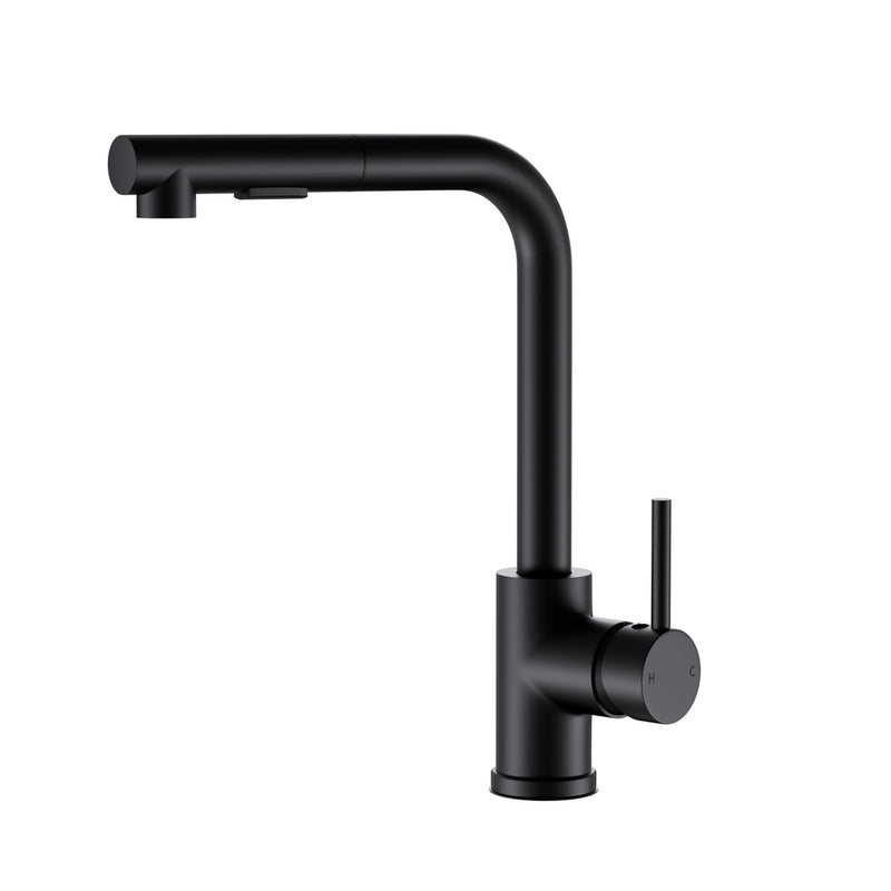 Cefito Kitchen Mixer Tap Pull Out 2 Mode Black WELS Swivel
