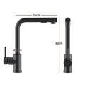 Cefito Kitchen Mixer Tap Pull Out 2 Mode Black WELS Swivel