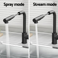 Cefito Kitchen Mixer Tap Pull Out 2 Mode Black WELS Swivel