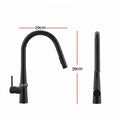 Cefito Kitchen Mixer Tap Pull Out Round Black 2 Mode WELS