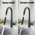 Cefito Kitchen Mixer Tap Pull Out Round 2 Mode Black WELS