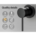 Cefito Basin Mixer Tap Round Black Brass Bathroom Faucet