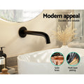Cefito Black Wall Bath Mixer Tap Shower Spout Round Bathtub