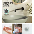 Cefito Black Wall Bath Mixer Tap Shower Spout Round Bathtub