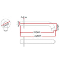 Cefito Wall Bath Mixer Tap Chrome Round Spout Shower Bathtub