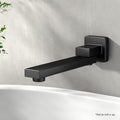 Cefito Black Square Swivel Wall Bath Tap Mixer Spout