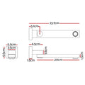 Cefito Square Swivel Bath Mixer Tap Chrome Wall Spout Bathtub