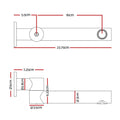 Cefito Wall Bath Mixer Tap Swivel Spout Round Black Bathtub