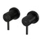 Cefito Basin Twin Tap Wall Round Brass Black Faucet Shower