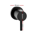 Cefito Basin Twin Tap Wall Round Brass Black Faucet Shower