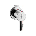 Cefito Basin Twin Tap Wall Round Brass Chrome Faucet