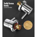 Cefito Basin Twin Tap Wall Round Brass Chrome Faucet