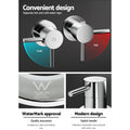 Cefito Basin Twin Tap Wall Round Brass Chrome Faucet