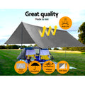 Instahut Tarp 6x7.3m Heavy Duty Canvas Camping Sun Cover
