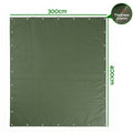 Instahut 3x4m Tarp 600GSM Heavy Duty Water Resistant Camping Canvas