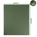 Instahut 4x6m Tarp 600GSM Heavy Duty Canvas Water Resistant