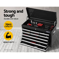 Giantz 10 Drawer Tool Box Cabinet Black Garage Storage Organiser