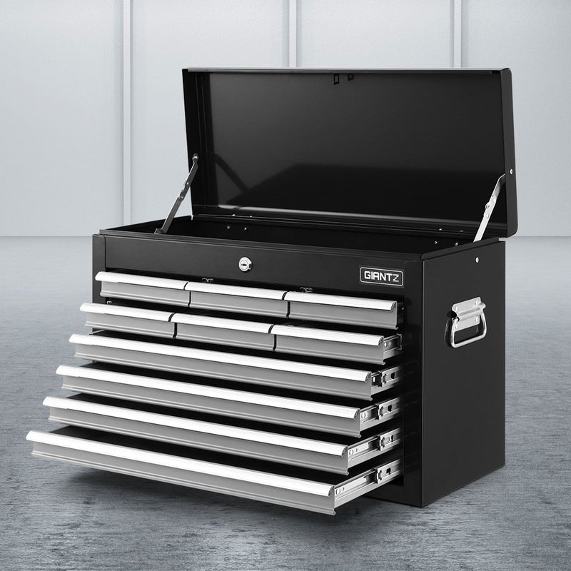 Giantz 10 Drawer Tool Box Cabinet Grey Garage Storage Organiser