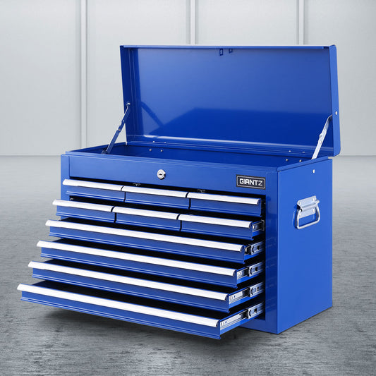 Giantz 10 Drawer Tool Box Cabinet Storage Organiser Blue