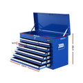 Giantz 10 Drawer Tool Box Cabinet Storage Organiser Blue