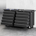 Giantz Tool Chest Trolley 10 Drawer Toolbox Storage Black