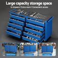 Giantz 10 Drawer Tool Chest Trolley Toolbox Storage Blue