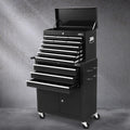 Giantz 13 Drawer Tool Box Cabinet Storage Organiser Black