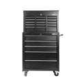 Giantz 14 Drawer Tool Box Cabinet Storage Trolley Black