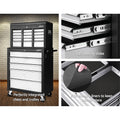 Giantz 14 Drawer Tool Box Cabinet Trolley Grey Garage Storage