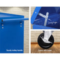 Giantz 14 Drawer Tool Box Trolley Cabinet Garage Storage Blue