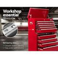 Giantz 14 Drawer Tool Box Cabinet Trolley Red Mechanic Storage