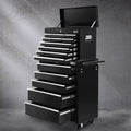 Giantz 15 Drawer Tool Chest Trolley Toolbox Storage Black