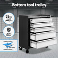 Giantz 15 Drawer Tool Chest Trolley Toolbox Storage Black Grey