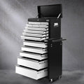 Giantz 15 Drawer Tool Chest Trolley Toolbox Storage Black Grey