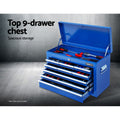 Giantz 16 Drawer Tool Chest Trolley Blue Garage Storage Cabinet