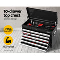 Giantz 17 Drawer Tool Box Cabinet Trolley Grey Garage Storage