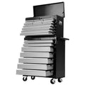 Giantz 17 Drawer Tool Box Cabinet Trolley Grey Garage Storage