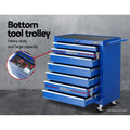 Giantz 17 Drawer Tool Box Cabinet Trolley Chest Garage Storage Blue
