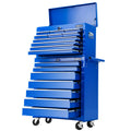 Giantz 17 Drawer Tool Box Cabinet Trolley Chest Garage Storage Blue
