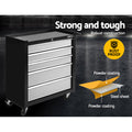 Giantz 5 Drawer Tool Box Cabinet Trolley Grey Garage Storage