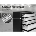 Giantz 5 Drawer Tool Box Cabinet Trolley Grey Garage Storage